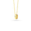 14K Gold Diamond Pave Circle Necklace