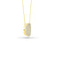 14K Gold Diamond Pave Disc Necklace