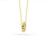 14K Gold Floral Diamond Necklace