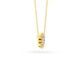 14K Gold Floral Diamond Necklace