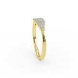 14K Solid Gold Diamond Micro Pave Ring