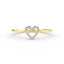 14K Gold Open Heart Diamond Ring
