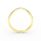 14K Gold Diamond Chevron Ring