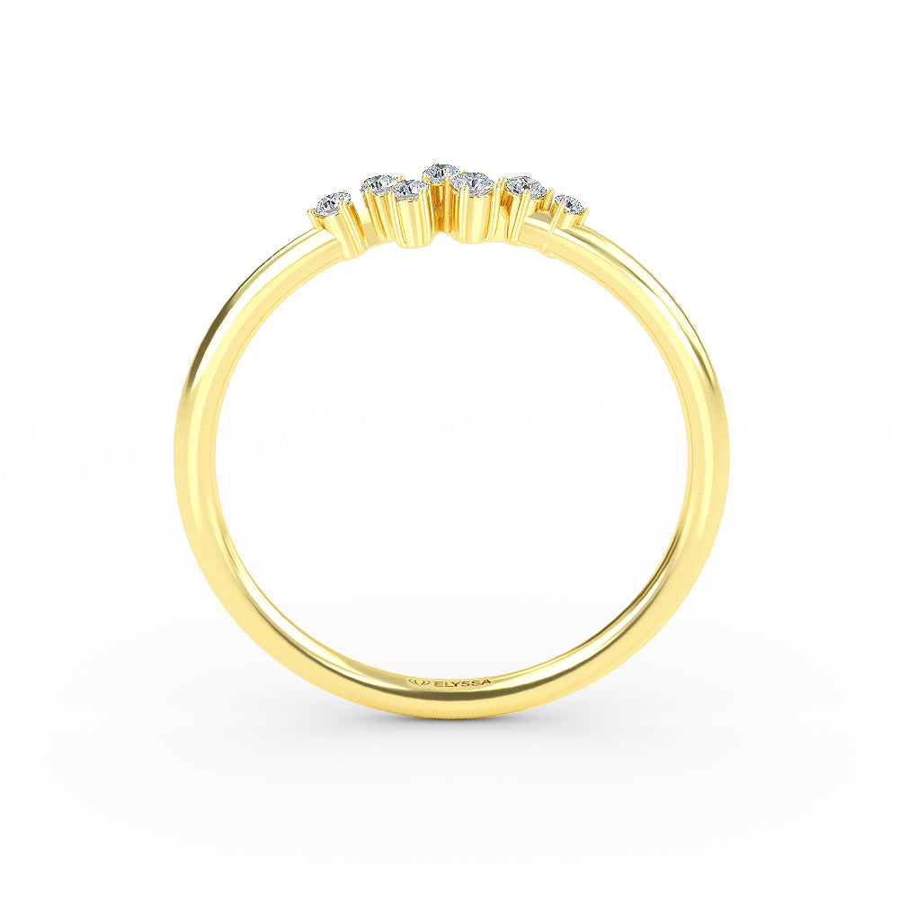 14K Gold Diamond Cluster Ring