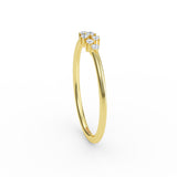 14K Gold Diamond Cluster Ring