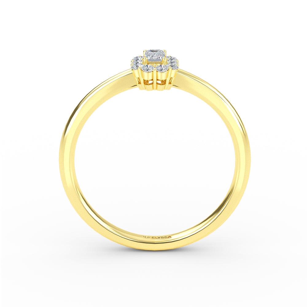 14K Diamond  Gold Engagement Ring