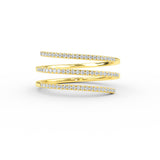 14K Solid Gold Diamond Wrap Ring