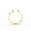 Gold Diamond Baguette Open Ring