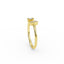Gold Diamond Baguette Open Ring
