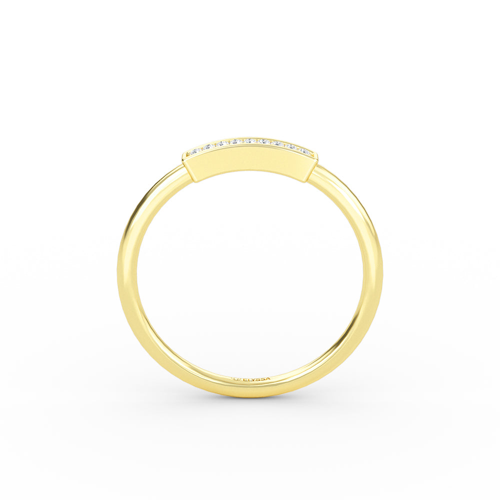 Gold Diamond Micro Pave Ring