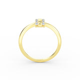 14 K Gold Vertical Bar Diamond Ring