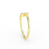 14K Gold Dual Diamond Gold Ring