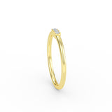 14K GoldTriple Stone Diamond Wedding Band