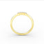 14K Gold 5 Stone Diamond Wedding Band