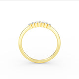 14K Gold 7 Stone Diamond Wedding Band