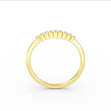 14K Gold 11 Stone Diamond Wedding Band