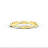 14K Gold Diamond Twist Wedding Ring