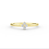 Gold Flower Diamond Ring