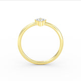 Gold Flower Diamond Ring