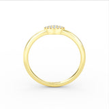14K Gold Diamond Eye Ring