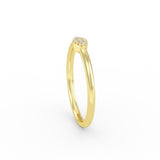 14K Gold Diamond Eye Ring