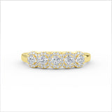 14K Gold 5 Stone Diamond Annivesary Ring