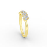 14K Gold 5 Stone Diamond Annivesary Ring