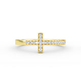 Diamond Cross Gold Ring