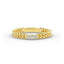 14K Gold Chain Ring with Pave Setting Diamond