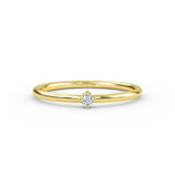 Diamond Thin Gold Ring