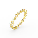 14K Solid Gold Full Eterniy Diamond Wedding Band