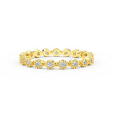 14K Solid Gold Full Eterniy Diamond Wedding Band