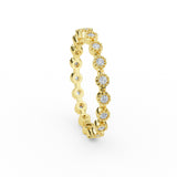 14K Solid Gold Full Eterniy Diamond Wedding Band