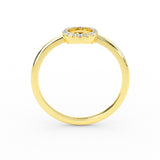 14K Gold Open Circle Diamond Wedding Band