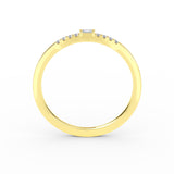 14K Gold Baguette Diamond Wedding Band