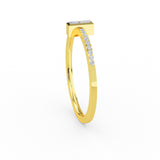 14K Gold Baguette Diamond and Round Diamond Wedding Band