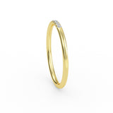 14K Gold Thin Diamond Minimalist Ring