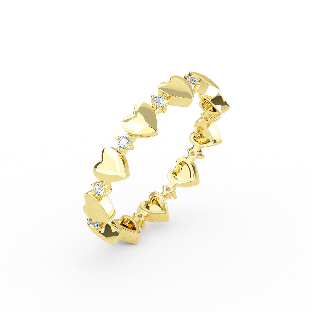 Small Multi Heart Diamond Ring
