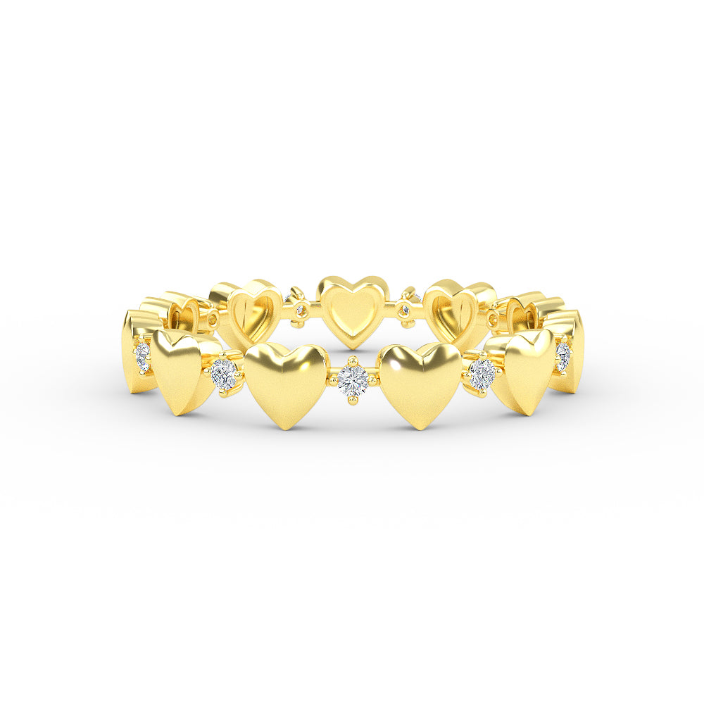 Small Multi Heart Diamond Ring