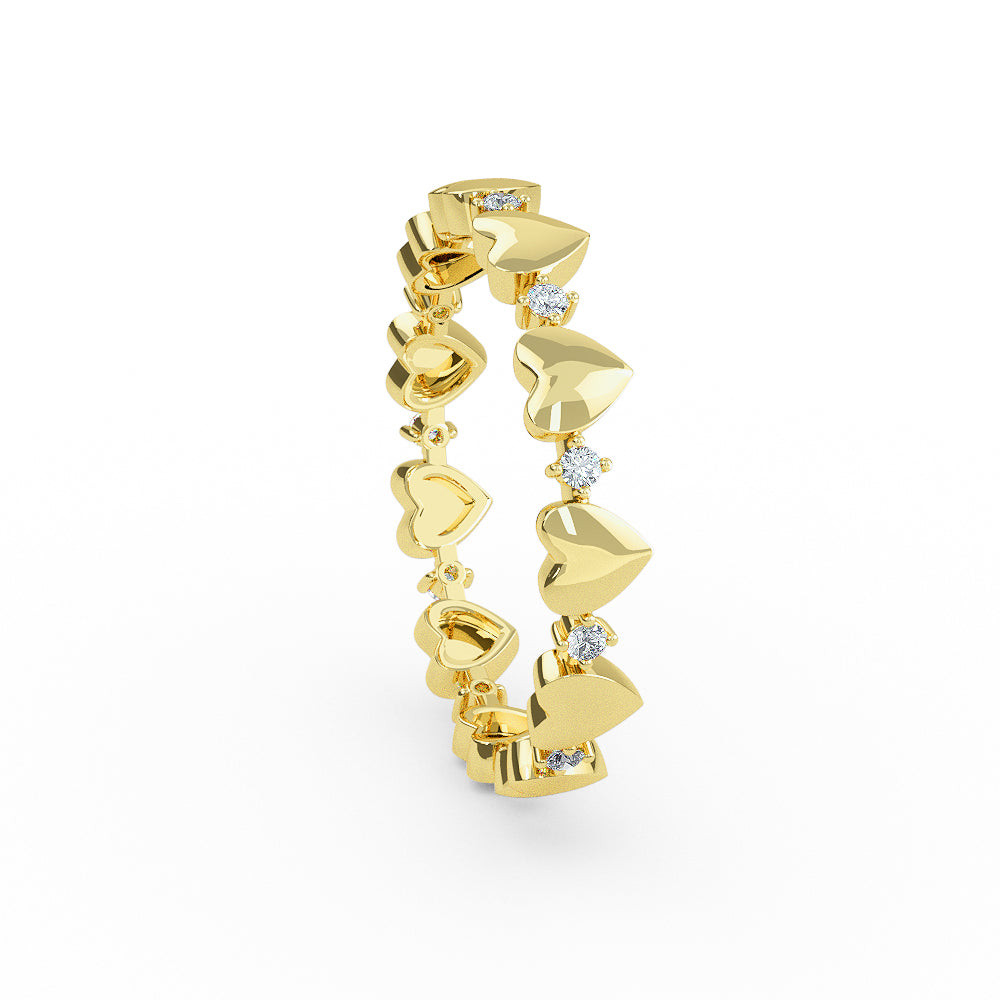 Small Multi Heart Diamond Ring