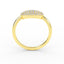 14K Gold Oval Round Design Wedding Band