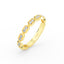 14K Gold Art Deco Round Diamond Wedding Band