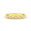 14K Gold Art Deco Round Diamond Wedding Band