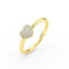 14K Gold Heart Design Diamond Wedding Ring