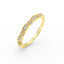 14K Gold Half Eternity Miligrain Diamond Wedding Band