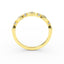 14K Gold Half Eternity Miligrain Diamond Wedding Band