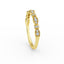 14K Gold Half Eternity Miligrain Diamond Wedding Band