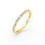 14K Gold Half Eternity Baguette Diamond and Round Diamond Wedding Band