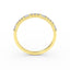 14K Gold Half Eternity Baguette Diamond and Round Diamond Wedding Band