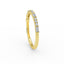 14K Gold Half Eternity Baguette Diamond and Round Diamond Wedding Band